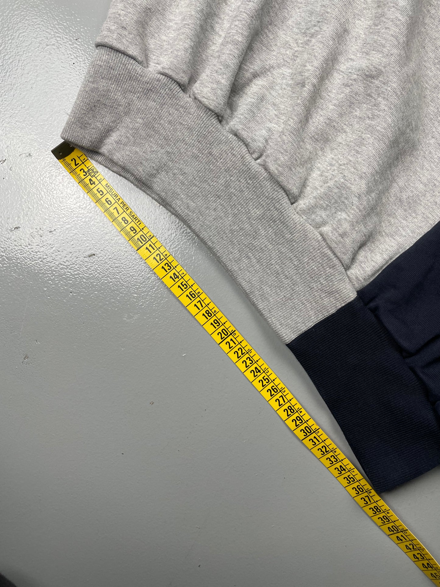 Gosha Rubchinskiy S/S 2018 split crewneck (grey/navy) - size XS