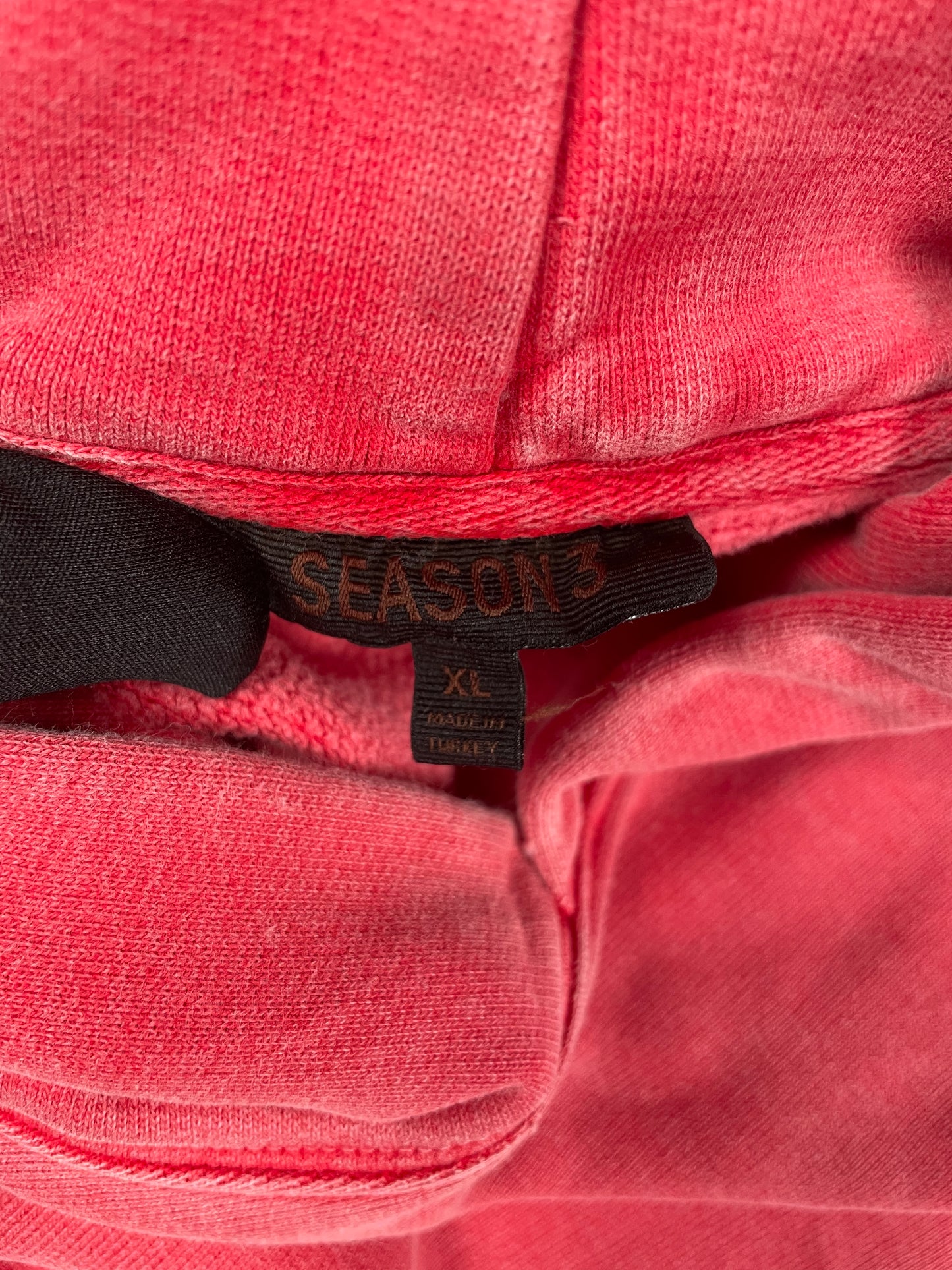 YEEZY Season 3 Fluoro Red hoodie - size XL