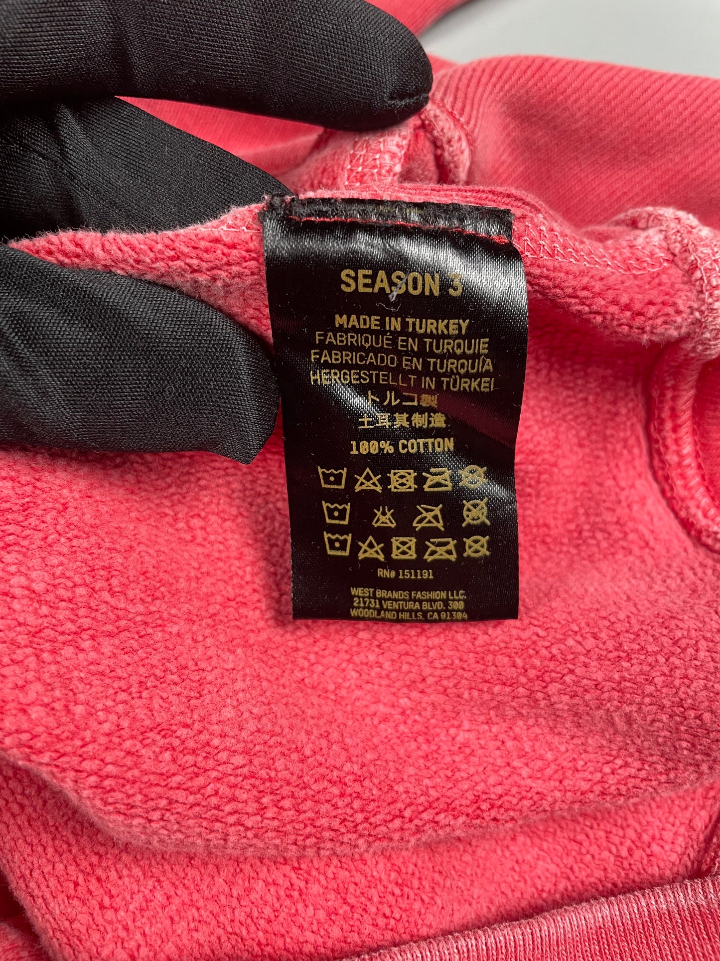 YEEZY Season 3 Fluoro Red hoodie - size XL