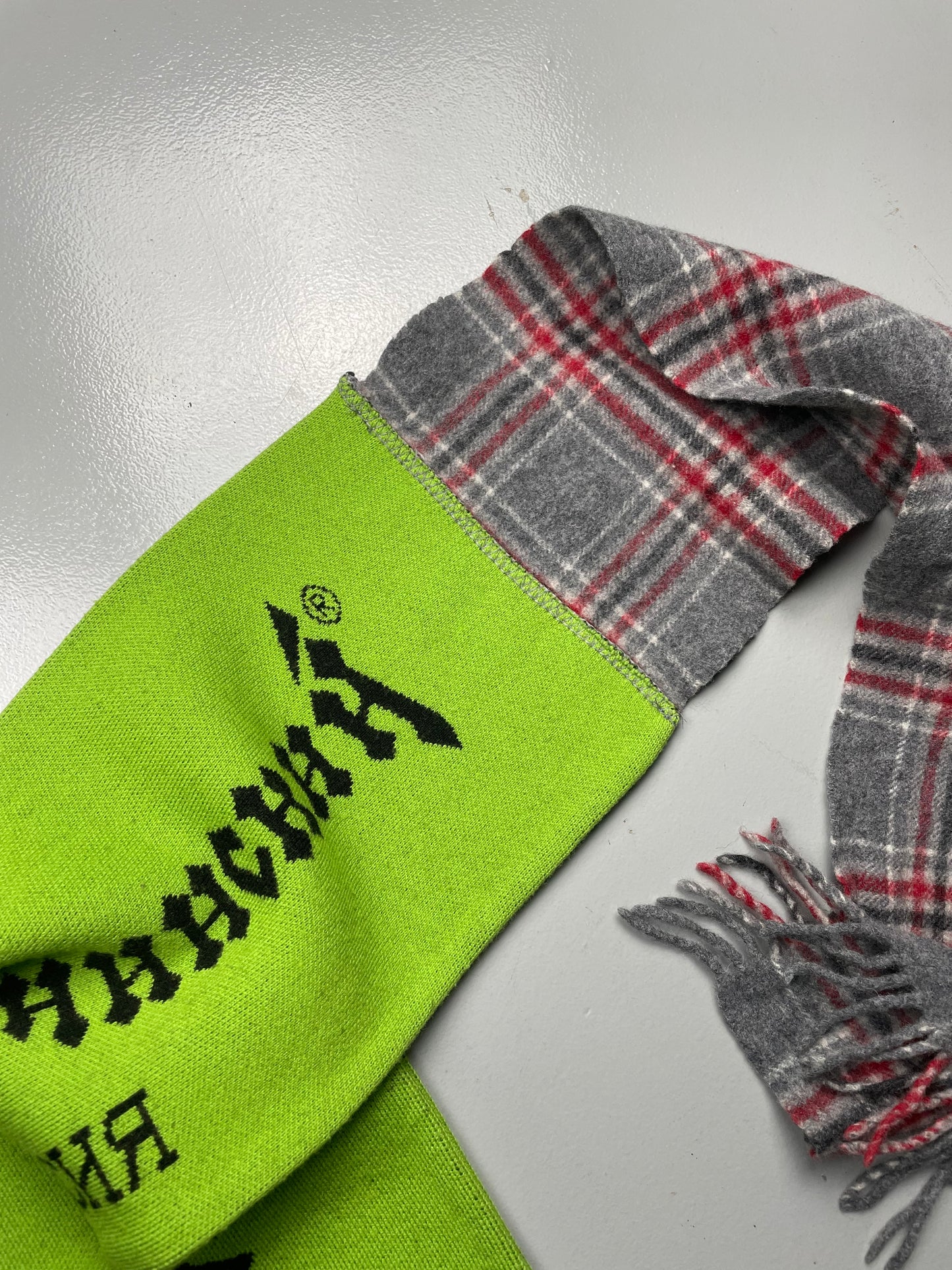 Gosha Rubchinskiy A/W 2017 hybrid scarf (green)
