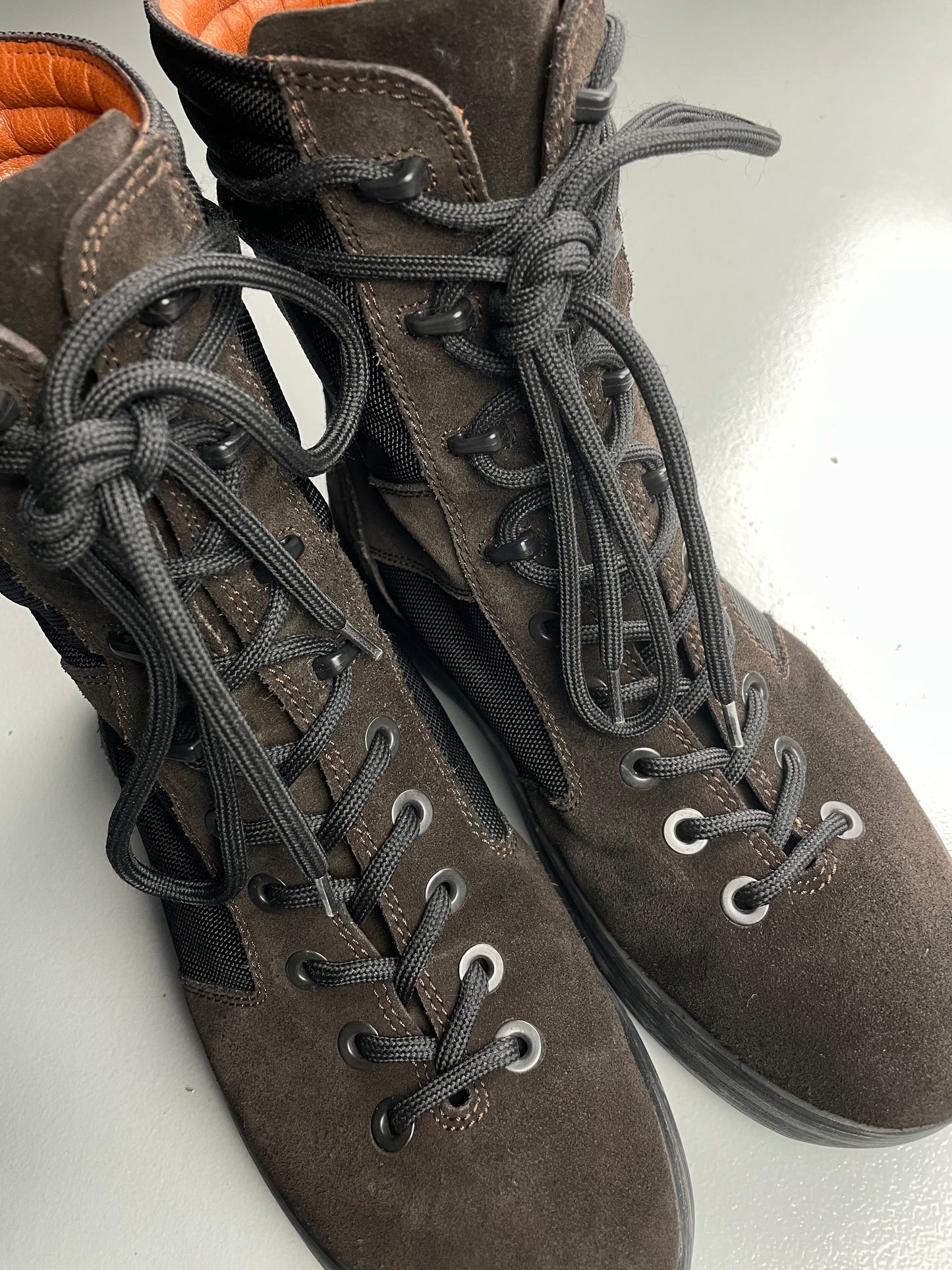 YEEZY Season 3 Onyx Shade Nylon and Thick Suede Military Boots - size 43