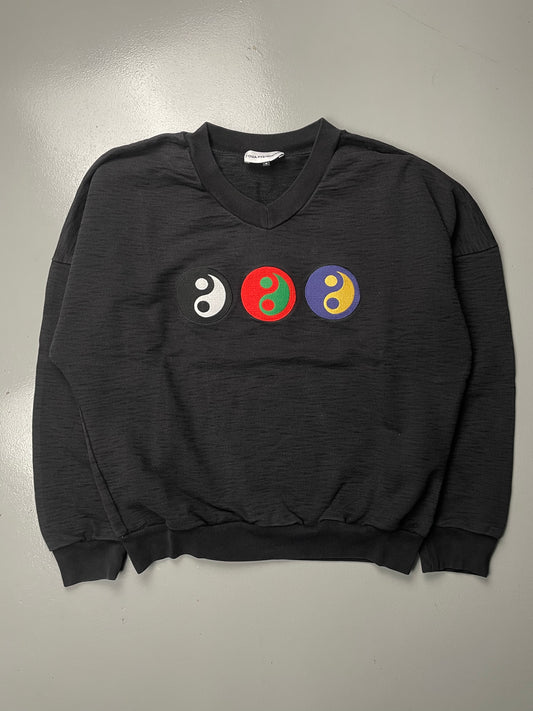 Gosha Rubchinskiy S/S 2017 Yin-Yang V-neck sweatshirt - size S