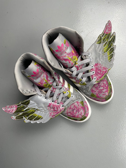 adidas Originals by Jeremy Scott S/S 2015 JS Wings Floral (reflective) - size 37 1/3