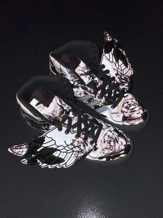 adidas Originals by Jeremy Scott S/S 2015 JS Wings Floral (reflective) - size 37 1/3