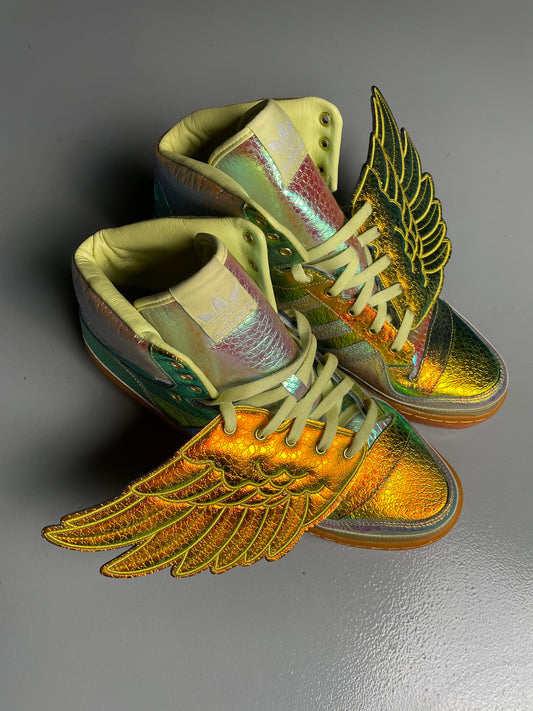adidas Originals by Jeremy Scott S/S 2014 JS Wings "Gold Foil" - size 47 1/3