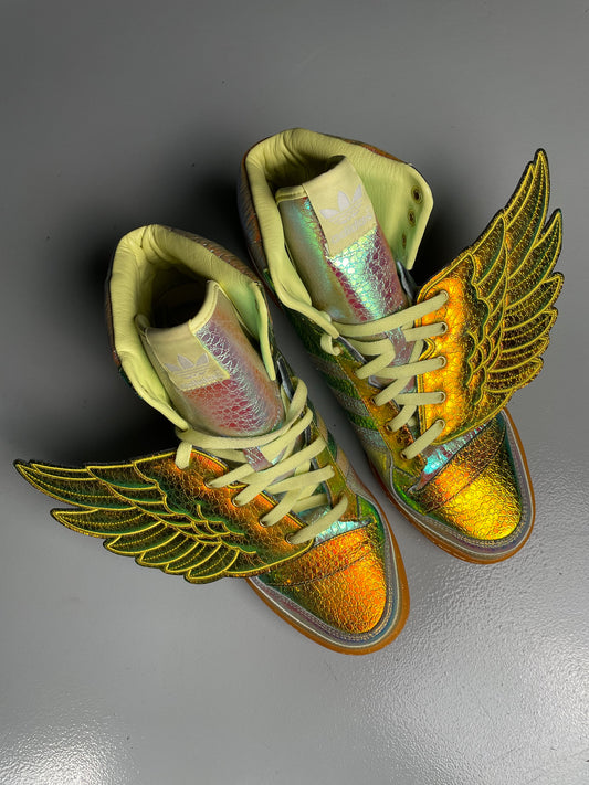 adidas Originals by Jeremy Scott S/S 2014 JS Wings "Gold Foil" - size 47 1/3
