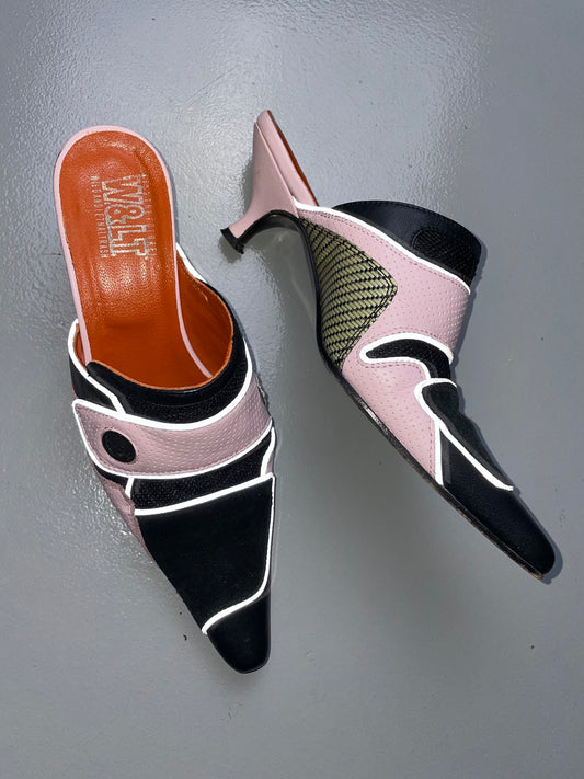 vintage Wild & Lethal Trash pointed-toe mules - size 36
