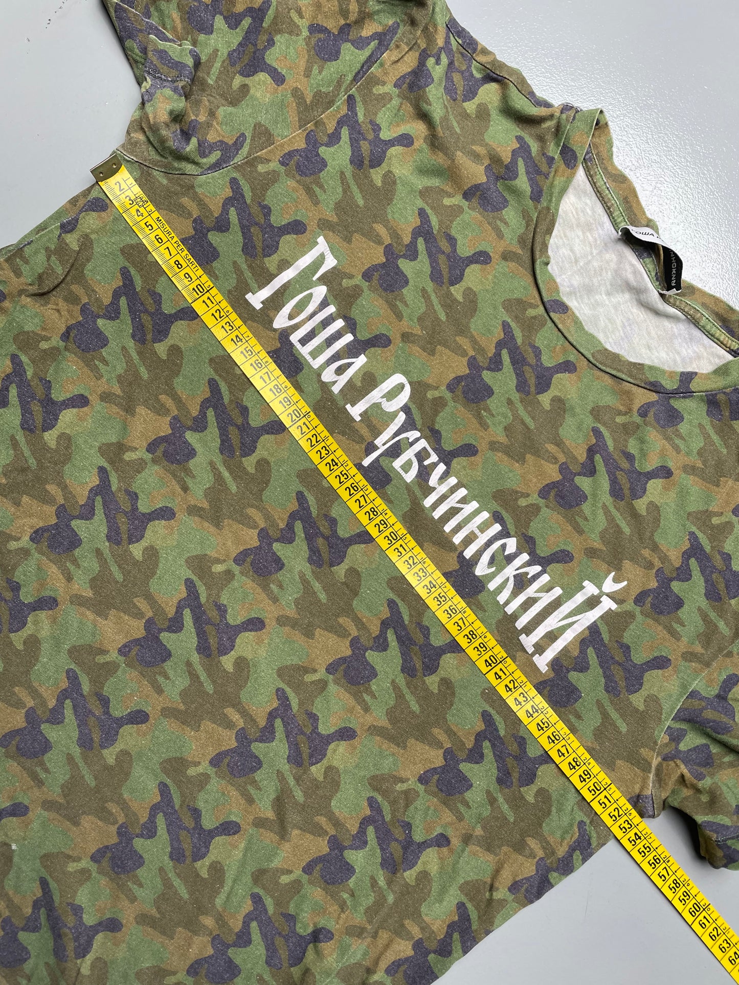 Gosha Rubchinskiy A/W 2016 camo logo t-shirt - size L