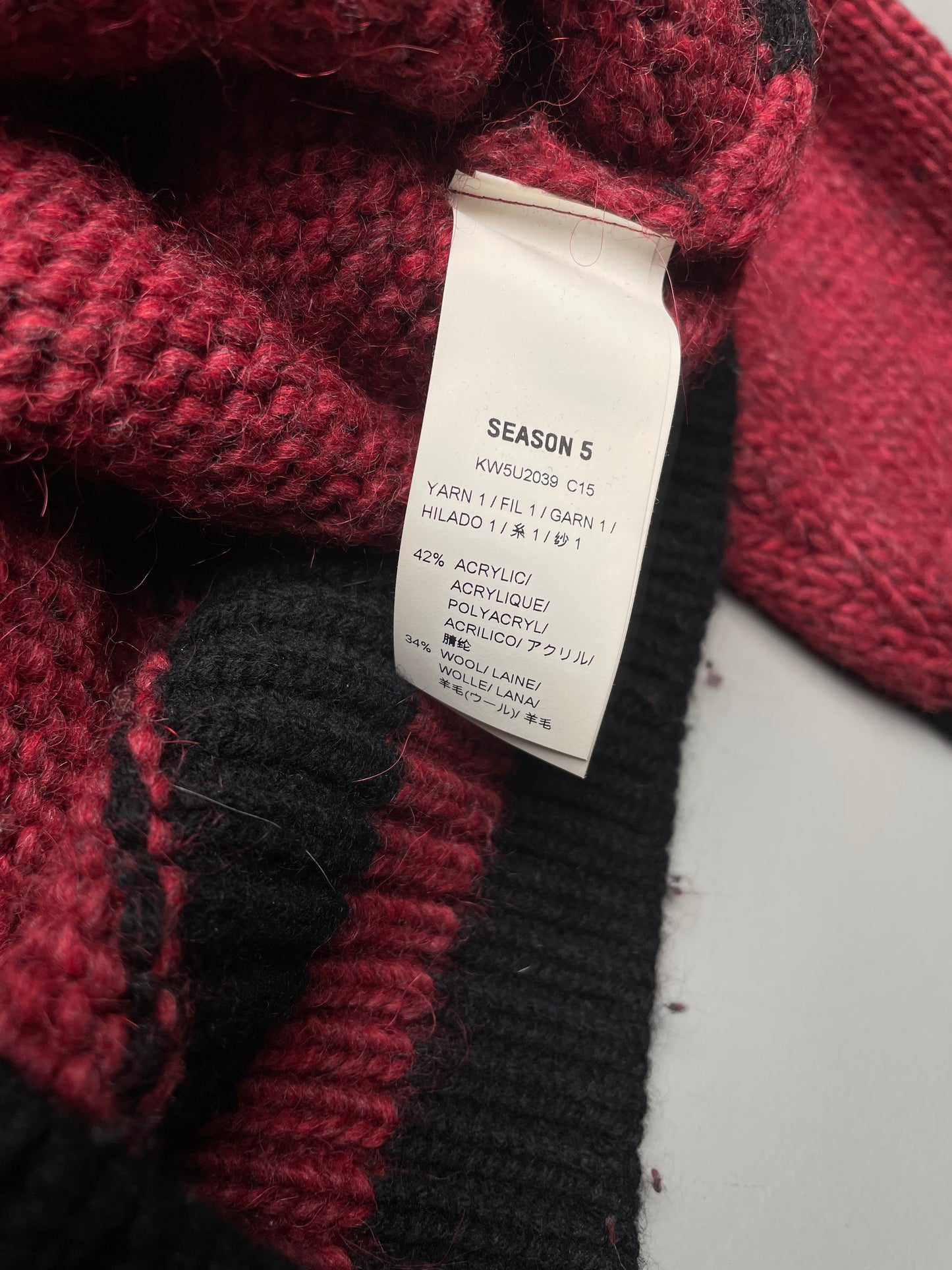 YEEZY Season 5 Calabasas Lost Hills oversized cardigan - size M