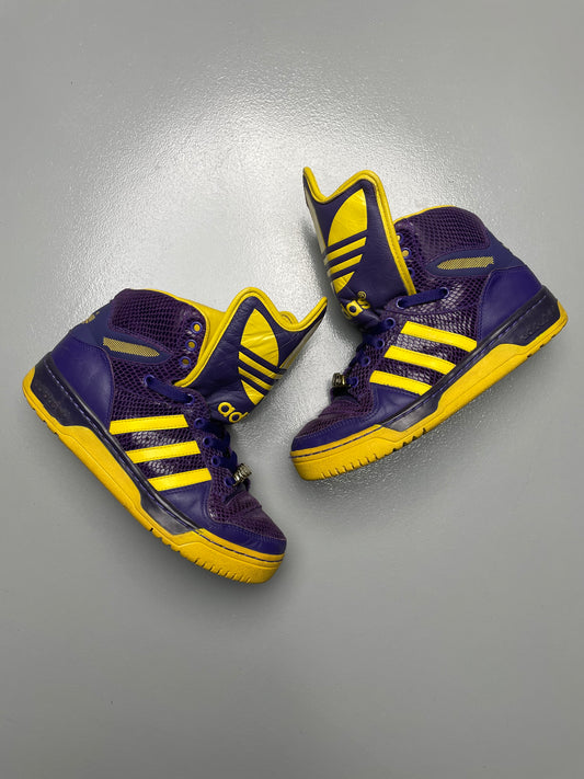 adidas Originals by Jeremy Scott S/S 2009 JS Logo (purple/yellow) - size 36 2/3