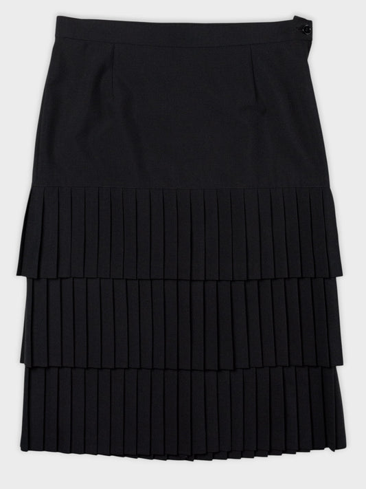 Junya Watanabe - S/S 1999 - pleated wool skirt - size M