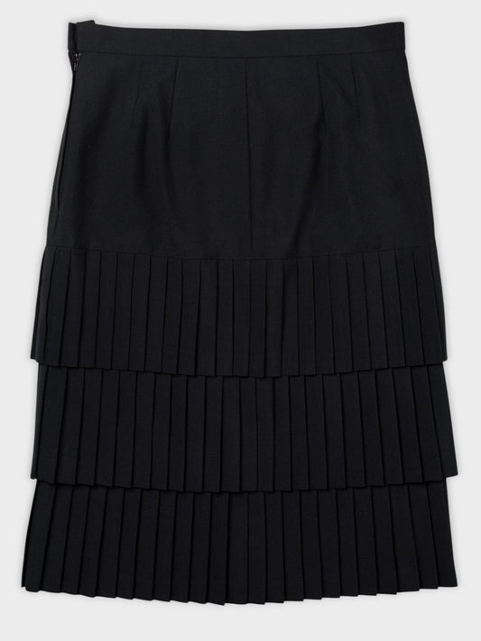 Junya Watanabe - S/S 1999 - pleated wool skirt - size M
