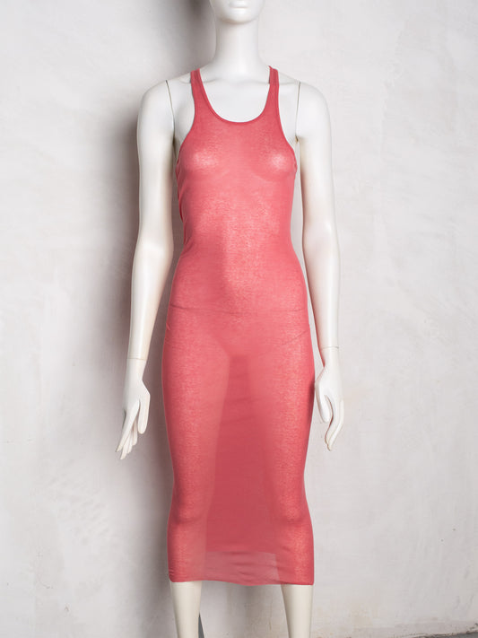 Rick Owens S/S 2005 "Scorpio" semi-transparent maxi dress - size 44IT