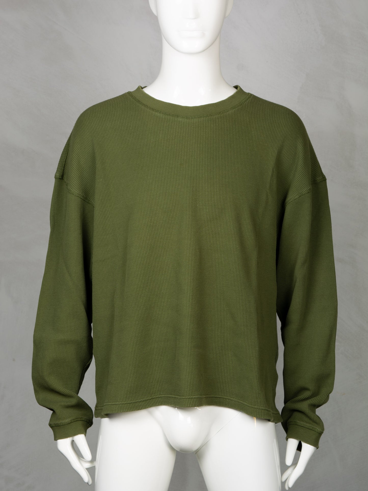 YEEZY Season 1 (2015) - thermal waffle knit long sleeve (Rifle Green) - size S