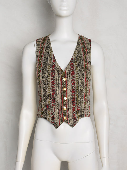 vintage Junior Gaultier embroidered vest - size 46