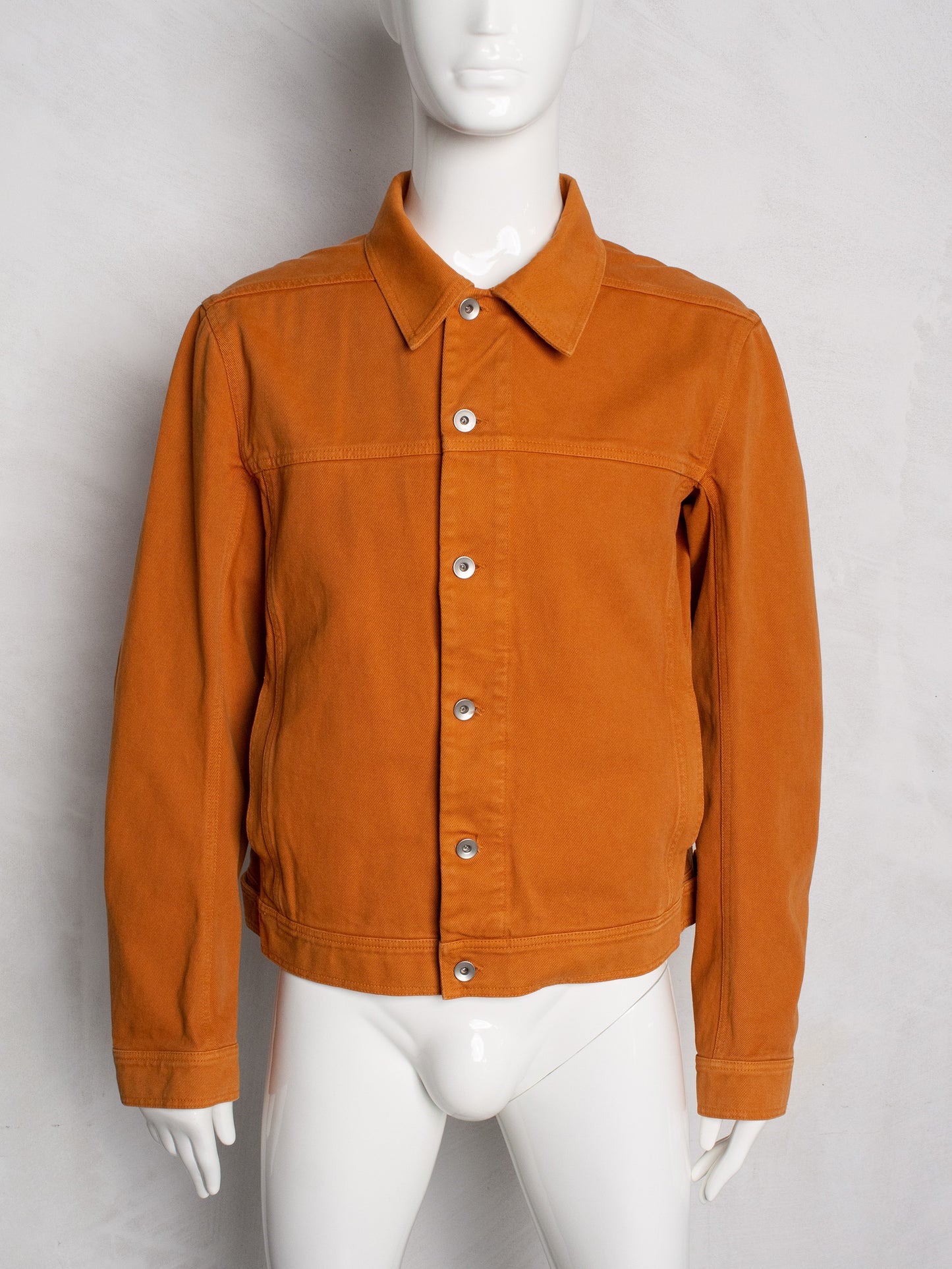 Rick Owens DRKSHDW S/S 2020 Worker Jacket (Tangerine) - size XL