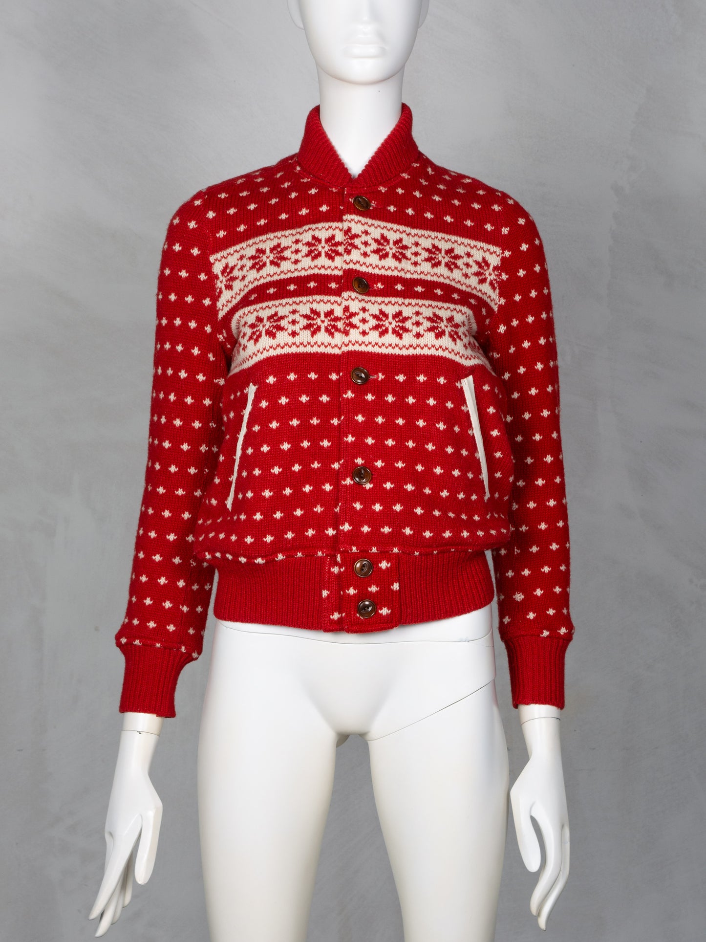 Junya Watanabe MAN Pink A/W 2011 wool knit sweater - women's size S