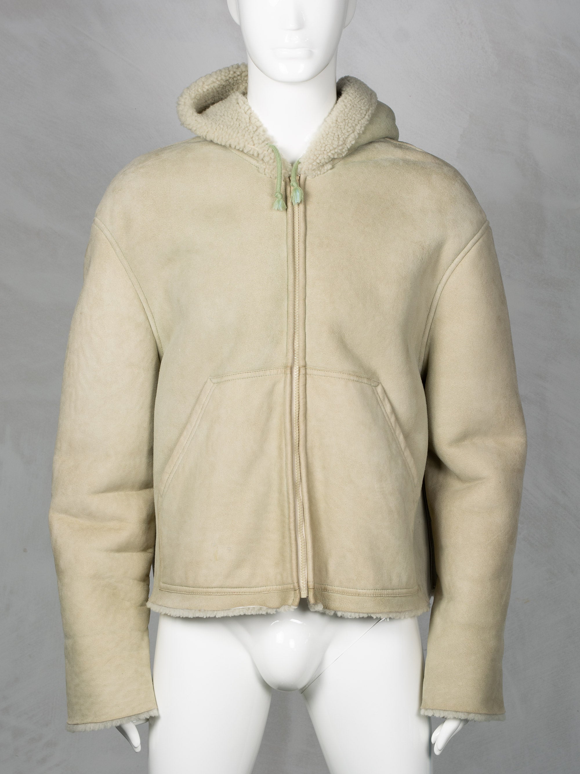 yeezy season 4 ムートンジャケット　M YEEZY Season 4 (2017) - hooded shearling jacket (Dune) - size S