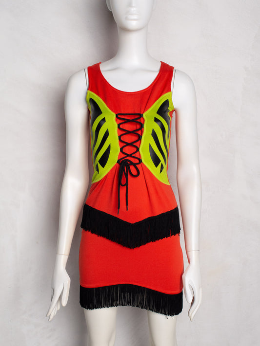 adidas Originals by Jeremy Scott A/W 2011 Fringe Logo Dress