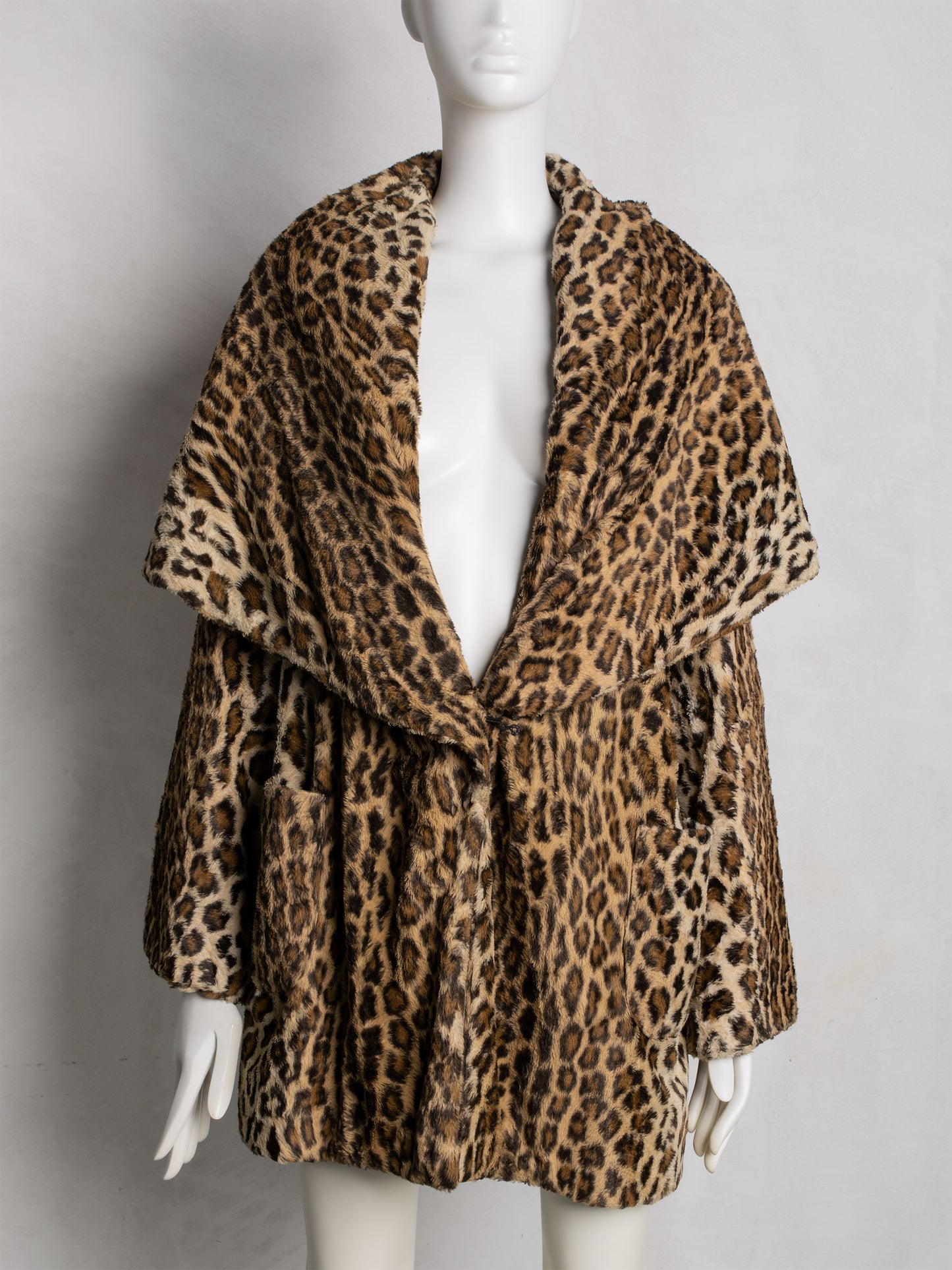 OMO Norma Kamali - (vintage) - leopard faux fur coat
