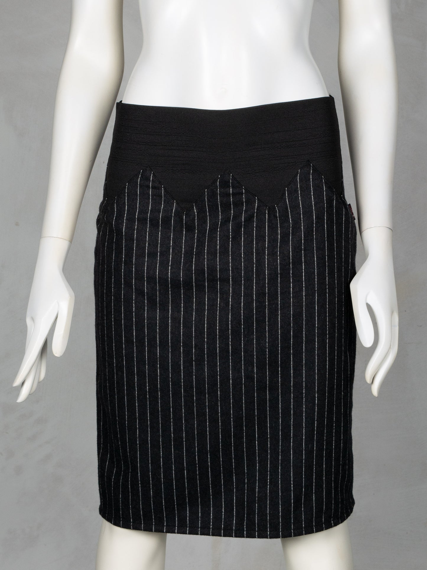 JPG.Jean's - (vintage) - pinstriped wool skirt - size 42