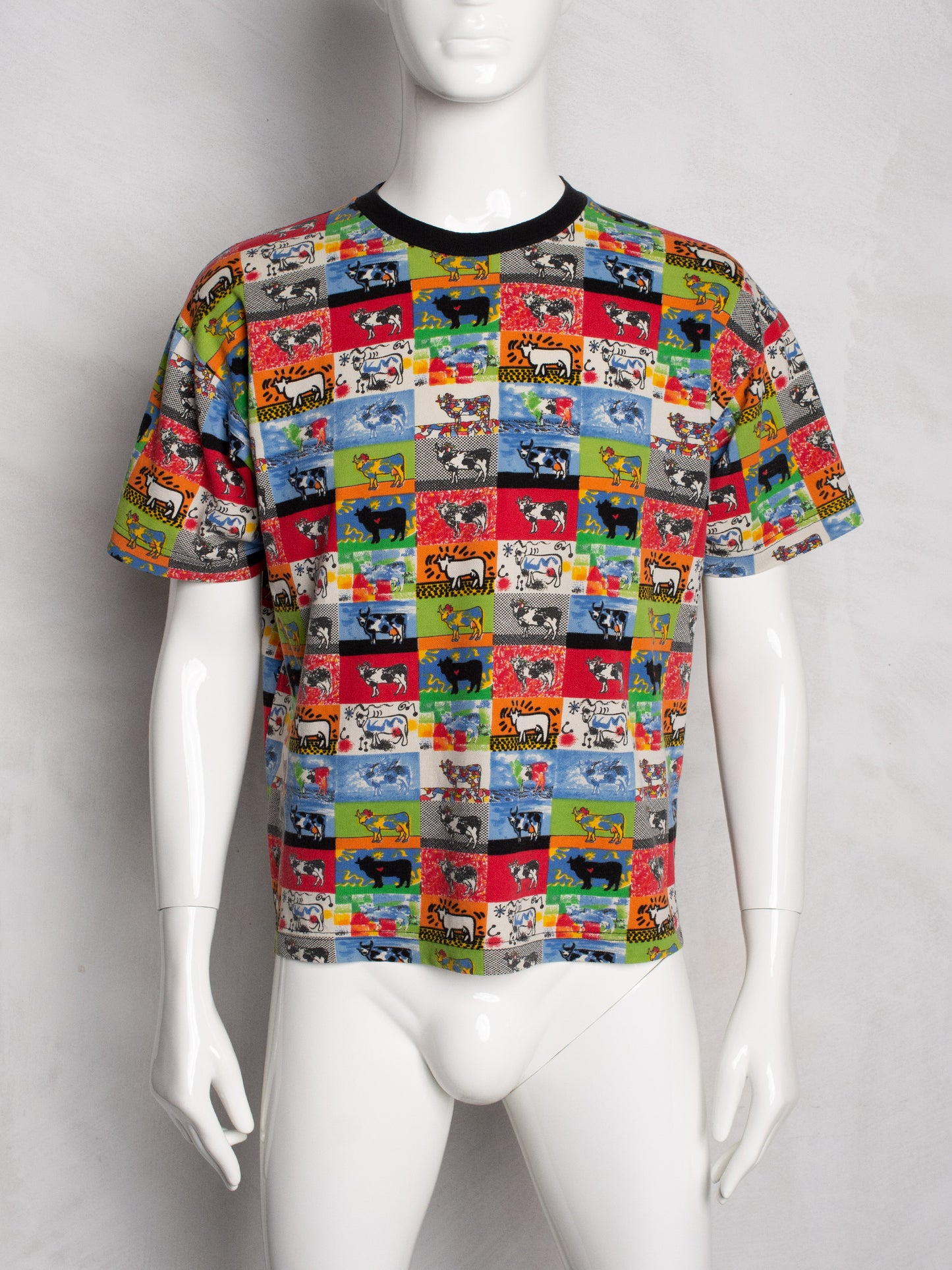 1990's Moschino Jeans men's cows print t-shirt