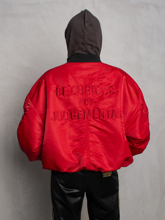 Juun.J S/S 2018 "Be Curious Not Judgemental" oversized bomber - size 46