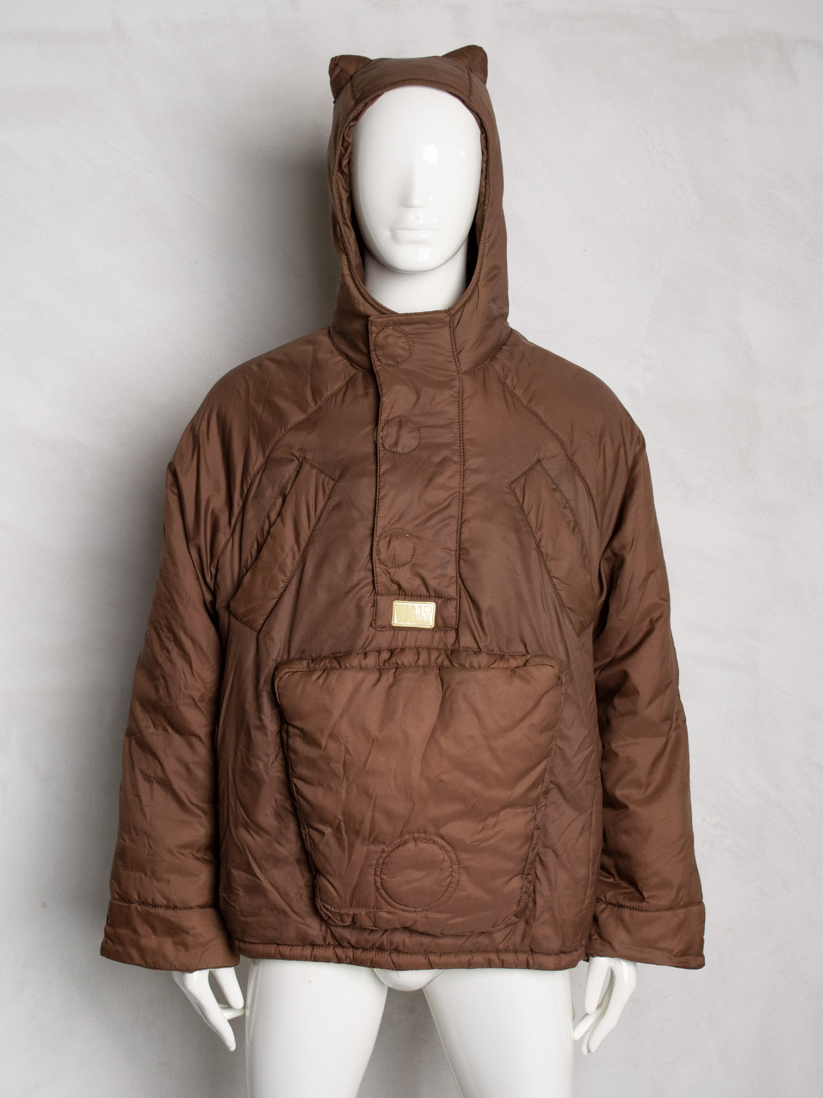 W.&L.T. - A/W 1996 - oversized puffer anorak (brown) - men's size S