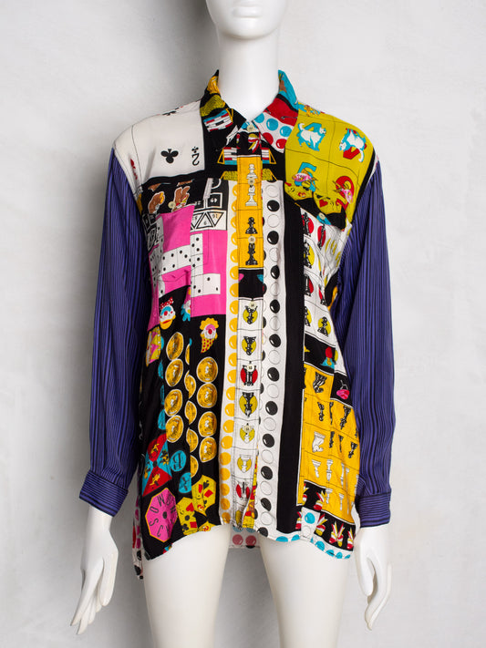 vintage Moschino Jeans print oversized shirt - women's size M
