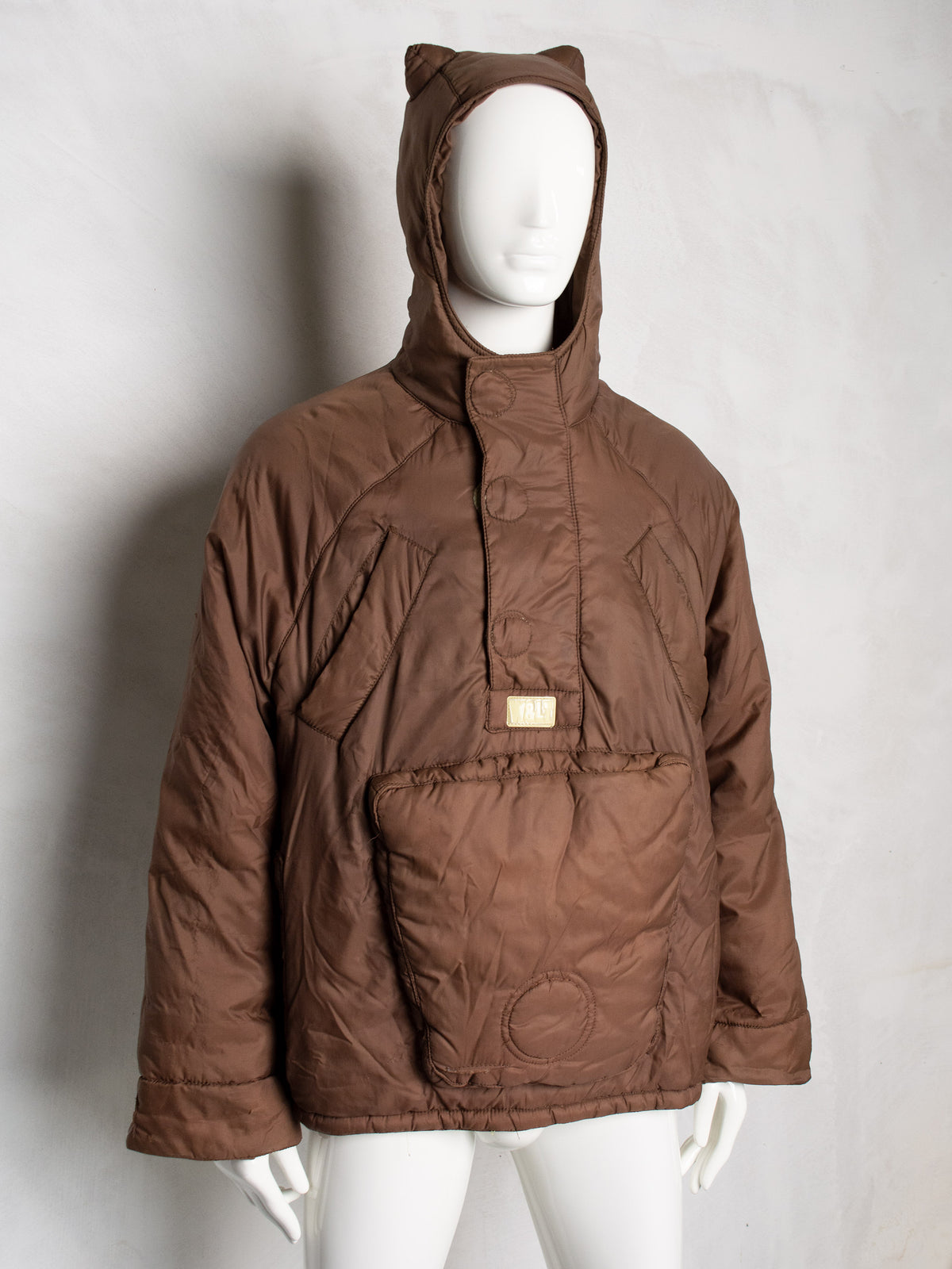 W.&L.T. - A/W 1996 - oversized puffer anorak (brown) - men's size S