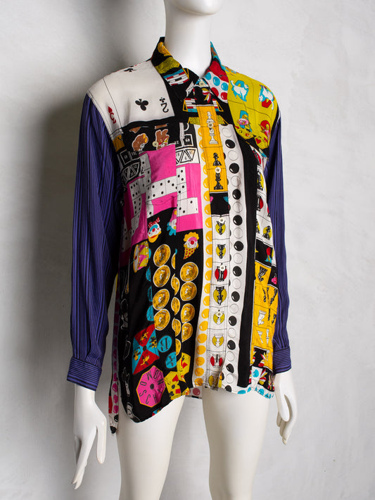 vintage Moschino Jeans print oversized shirt - women's size M