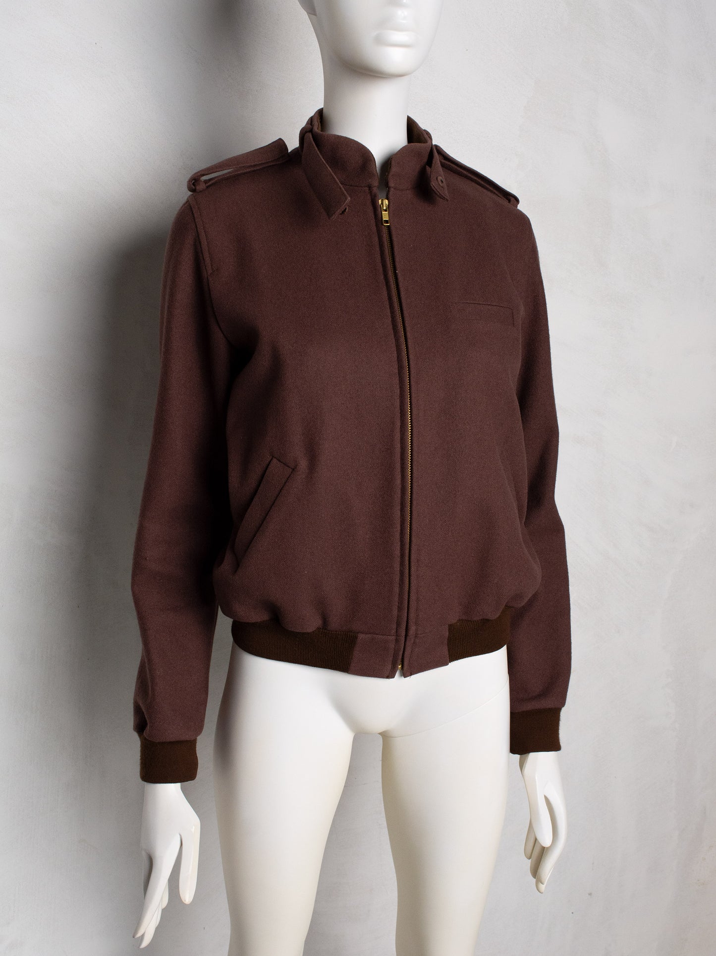Jeremy Scott A/W 2000 wool bomber jacket (brown)