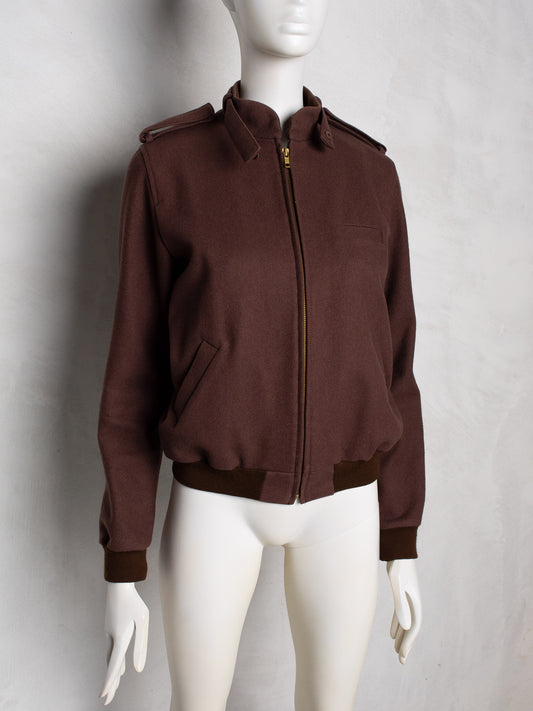 Jeremy Scott A/W 2000 wool bomber jacket (brown)