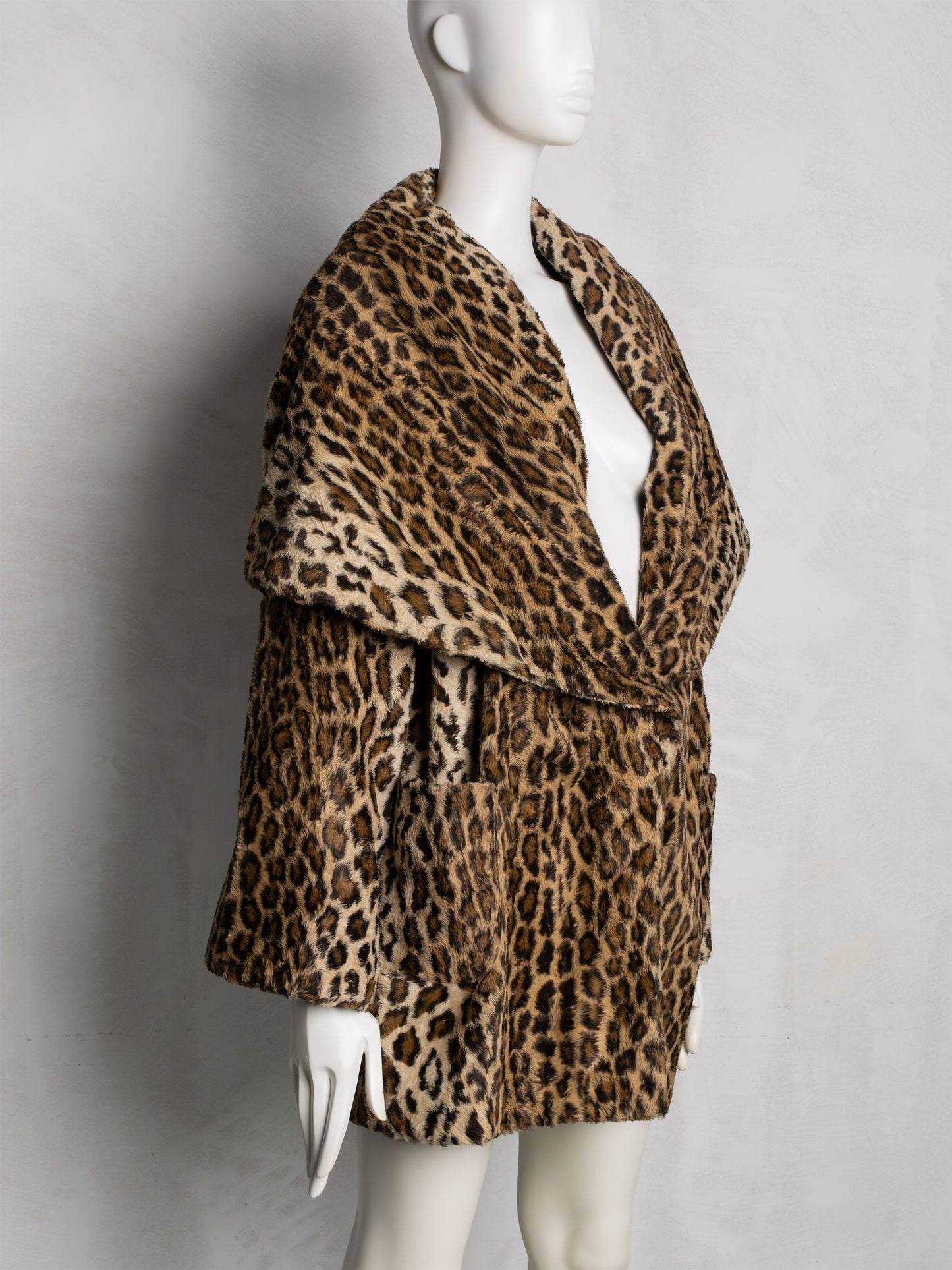 OMO Norma Kamali - (vintage) - leopard faux fur coat