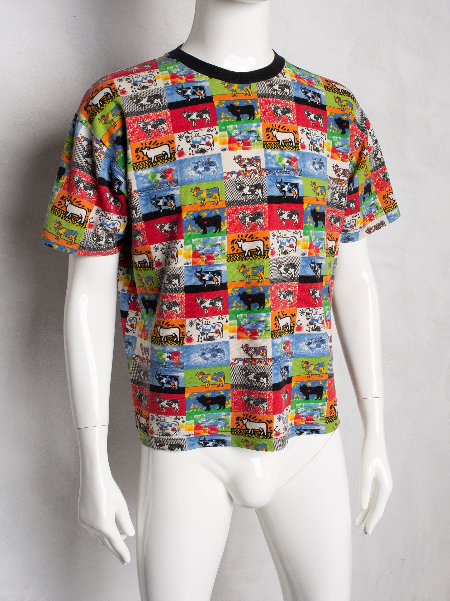 1990's Moschino Jeans men's cows print t-shirt