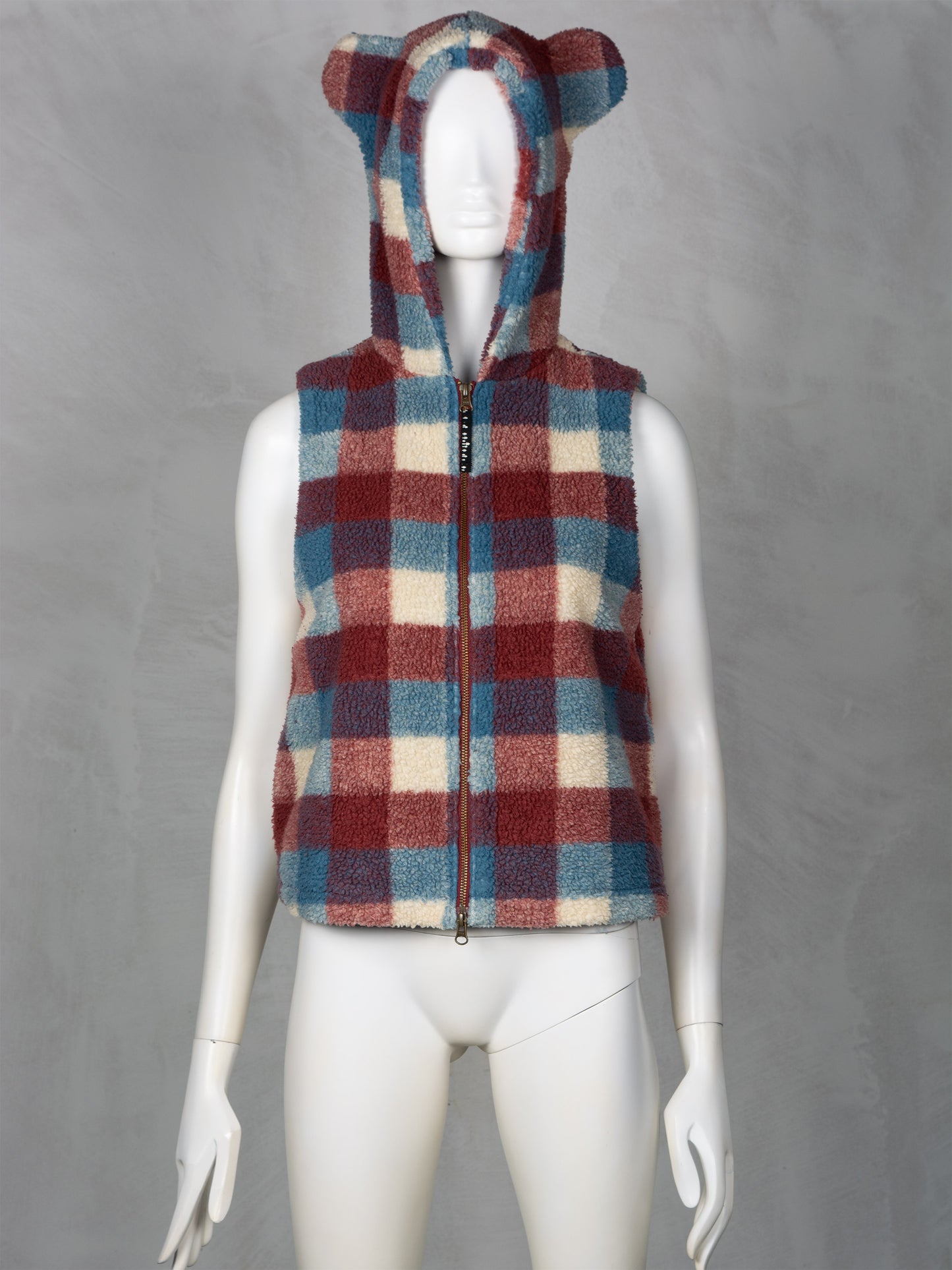 Né-net - bear ears sherpa vest - women's size 2