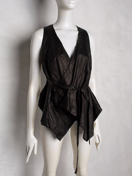 Y-3 S/S 2011 leather vest - size M