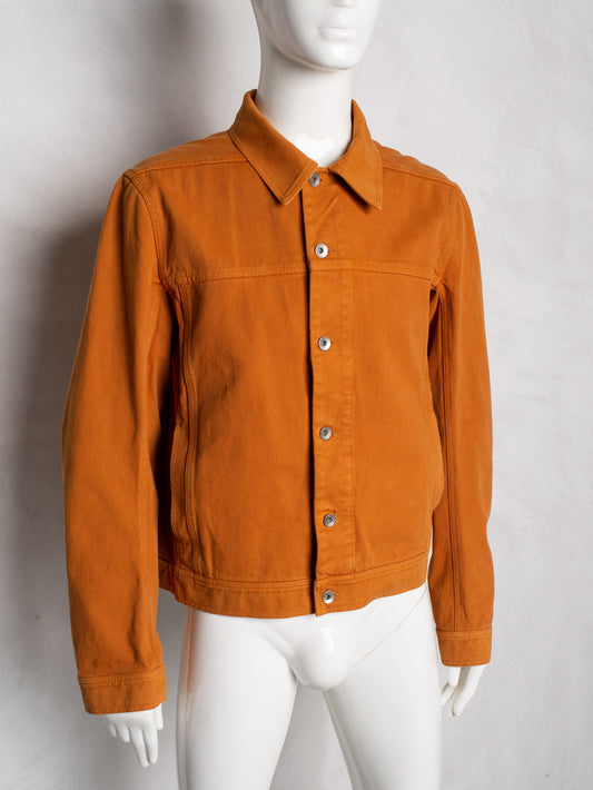 Rick Owens DRKSHDW S/S 2020 Worker Jacket (Tangerine) - size XL