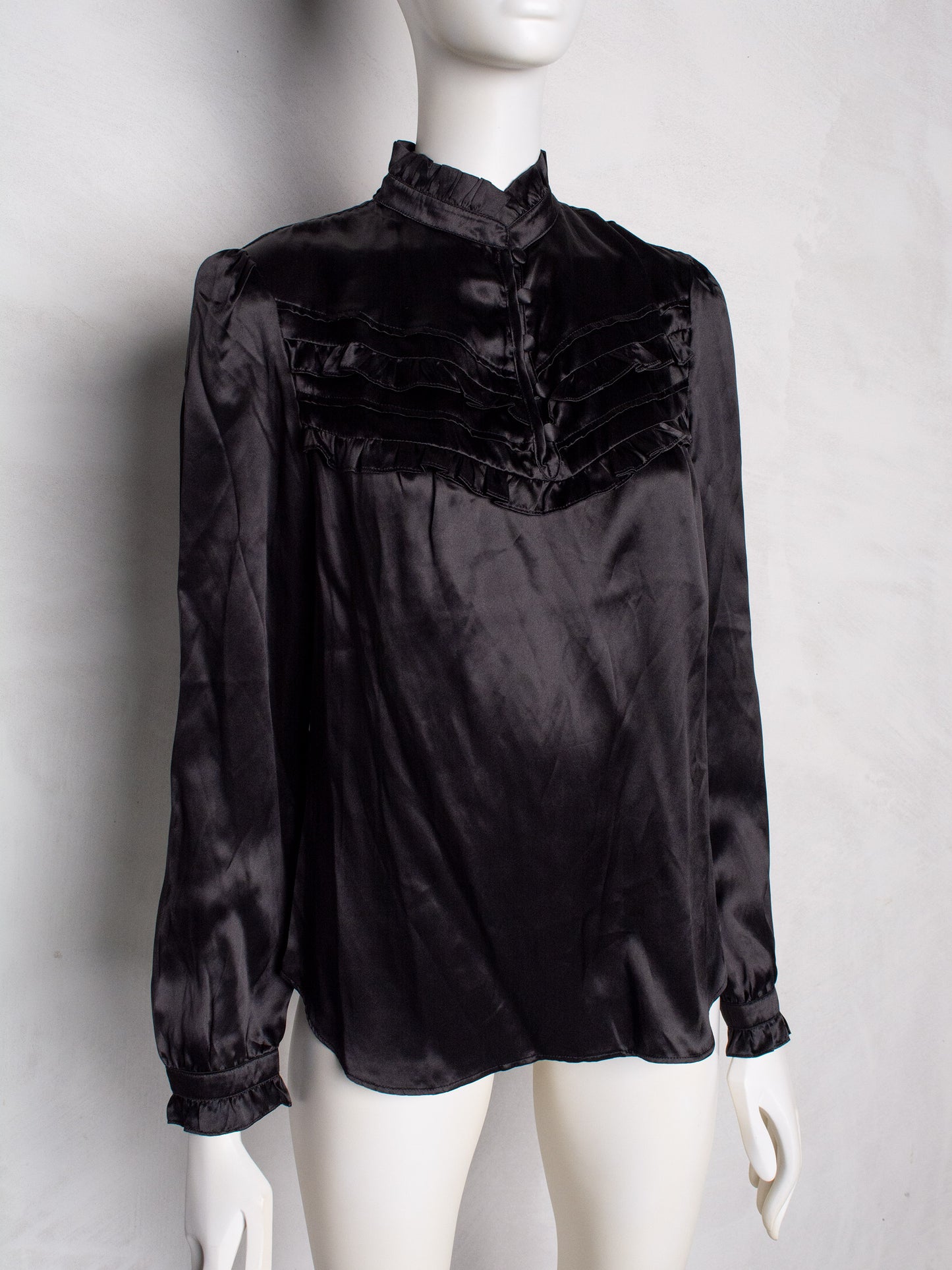 Veronique Branquinho X 3Suisses A/W 2009 silk edwardian blouse - women's size 42