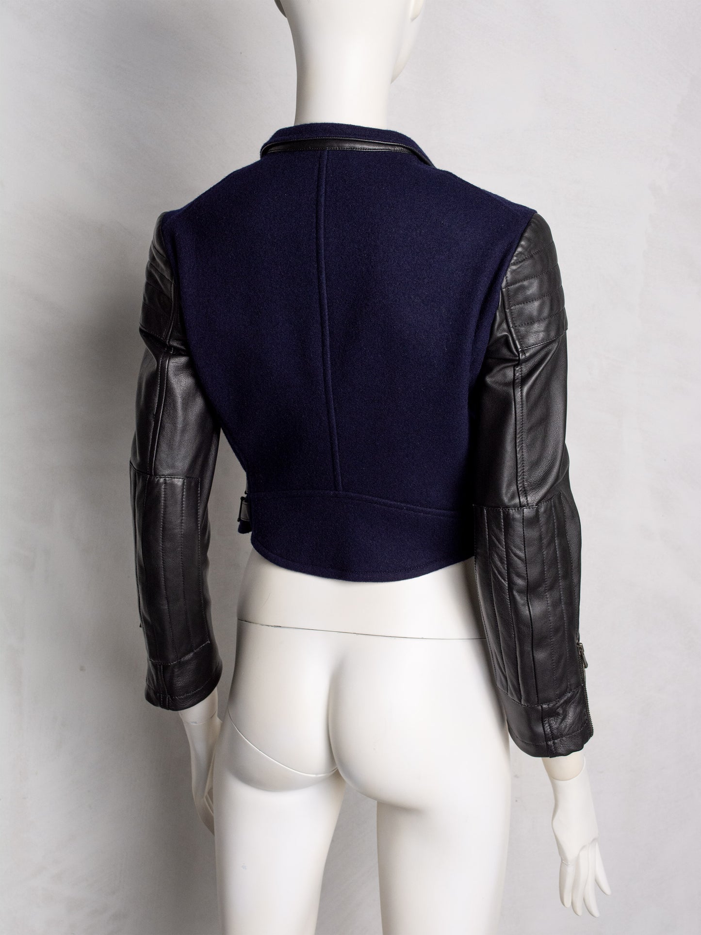 Y's wool and leather biker jacket