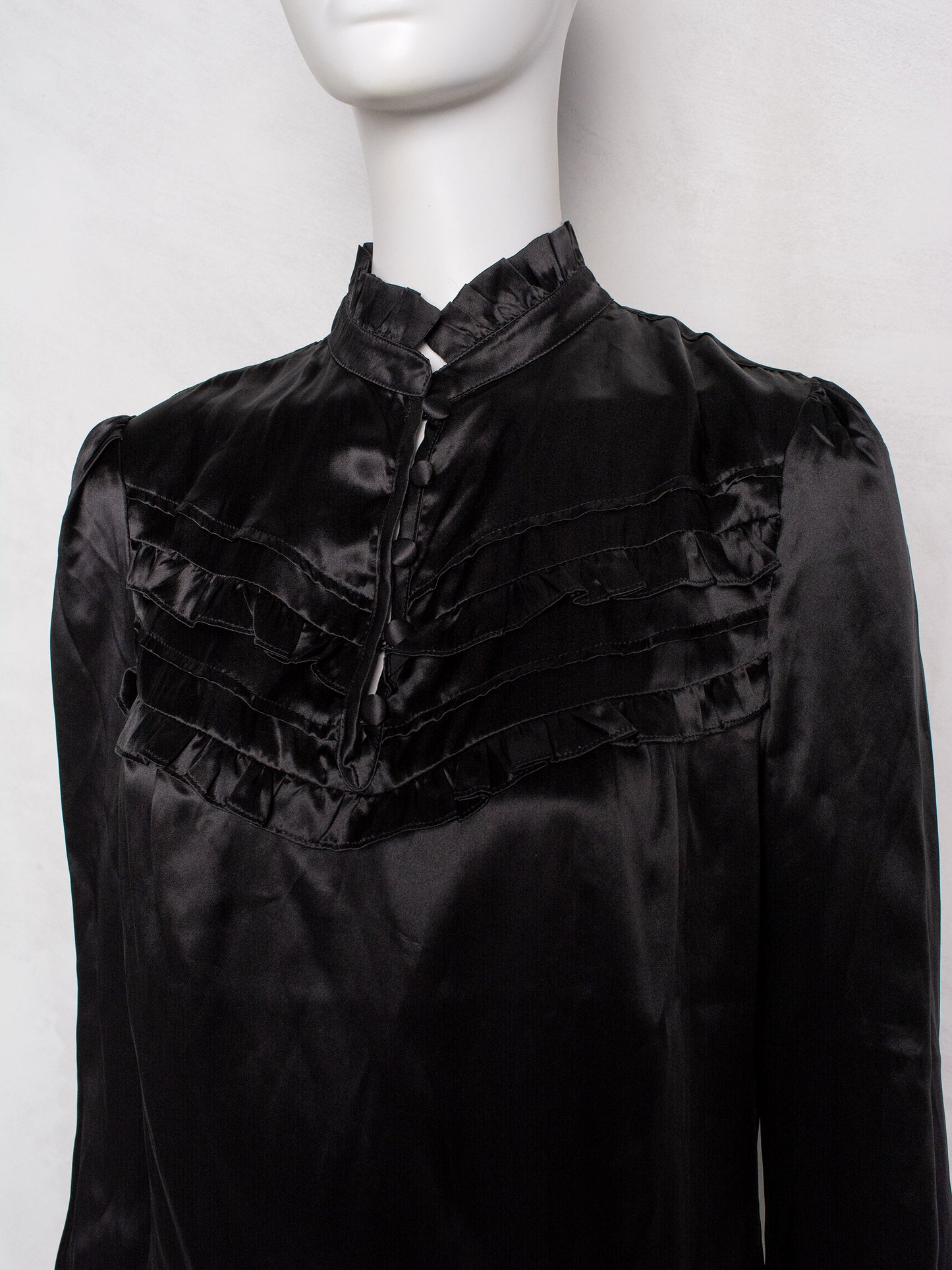 Veronique Branquinho X 3Suisses A/W 2009 silk edwardian blouse - women's size 42