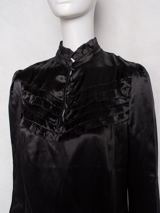 Veronique Branquinho X 3Suisses A/W 2009 silk edwardian blouse - women's size 42