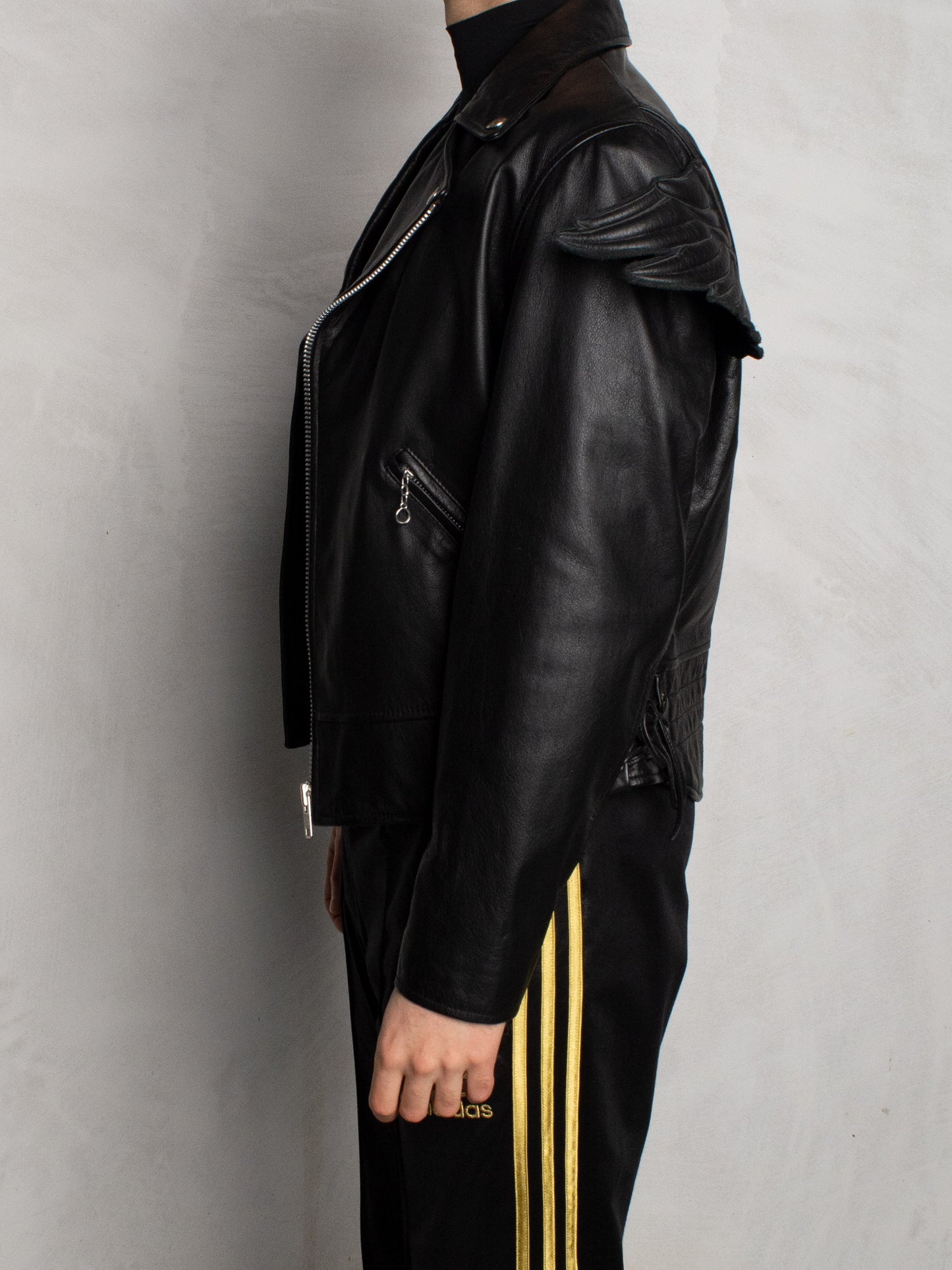 adidas Originals by Jeremy Scott - A/W 2011 - JS Wings Leather Jacket - size M