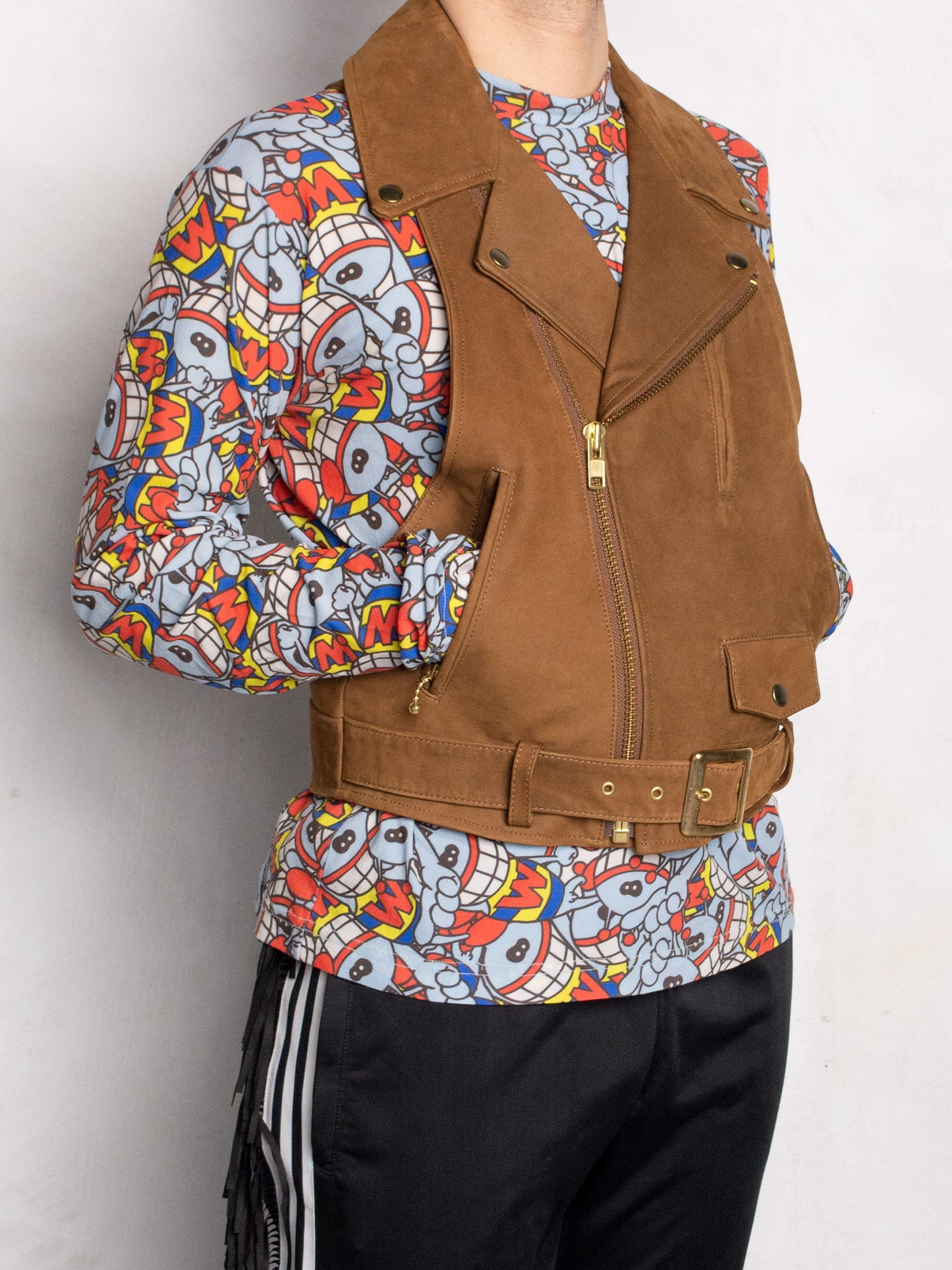 PHENOMENON - S/S 2010 - buffalo leather biker vest - size M