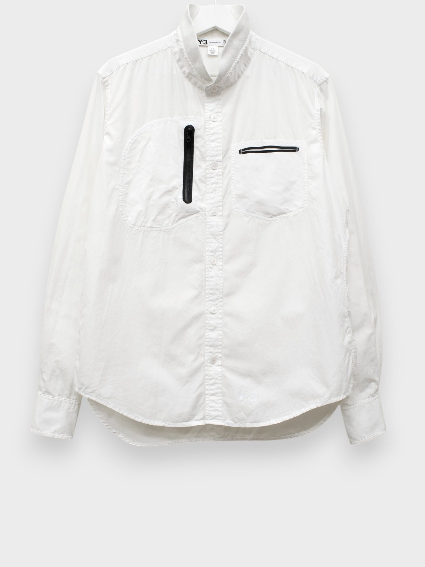 Y-3 - A/W 2011 - shirt with rib collar (white) - size L
