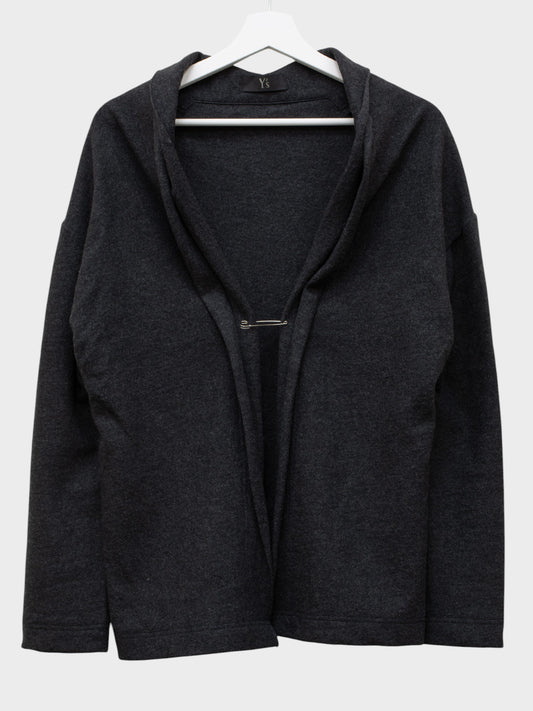 Y's - A/W 2014 - wool cardigan with pin closure - size 3