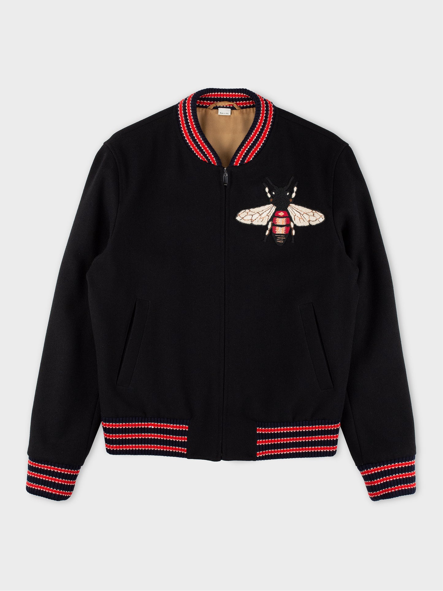 Gucci - Cruise 2018 - Bumble Bee embroidered wool college jacket - size 48