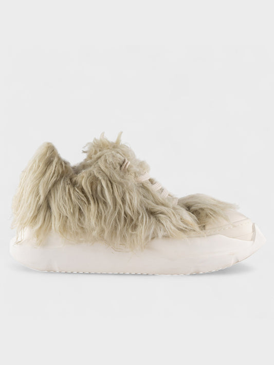 Rick Owens DRKSHDW - Abstract Low "Ramones" sneakers with faux fur