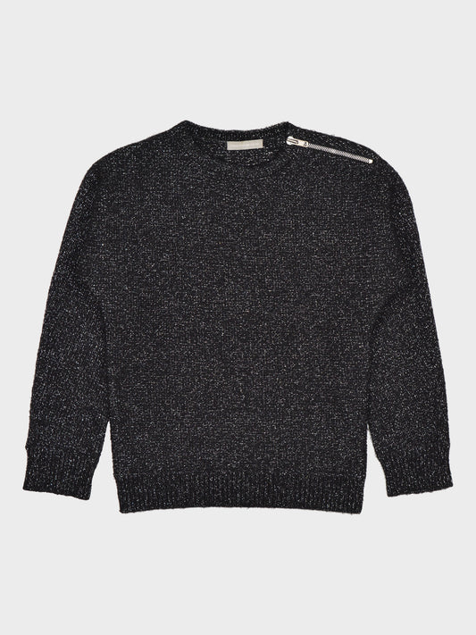 Gosha Rubchinskiy - A/W 2013 - metallic shoulder zip sweater - size S