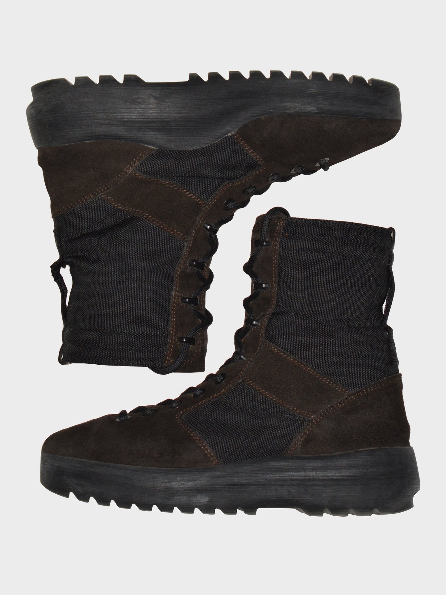 YEEZY Season 3 (2016) - Thick Suede and Nylon Military Boot (Onyx Shade) - size 42